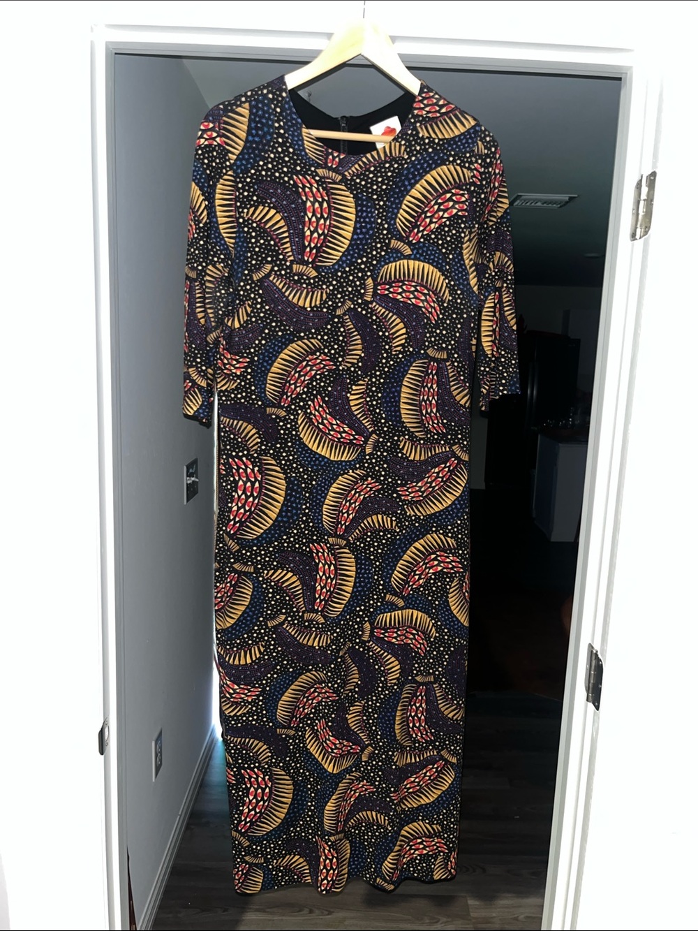 Farm Rio Black Wild Bananas Jersey Dress - Preowned